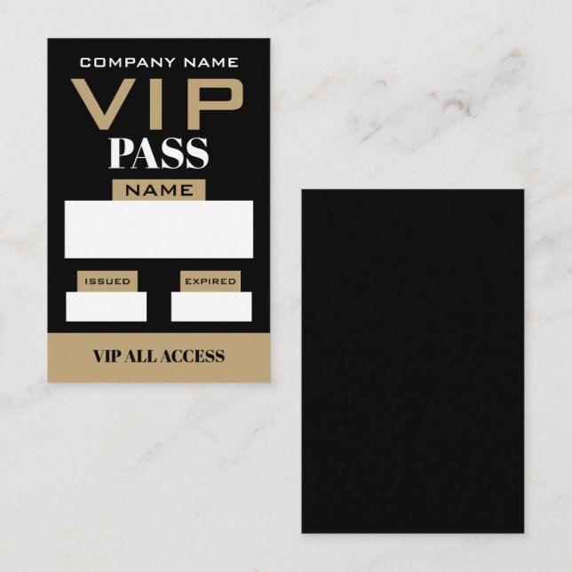 Simple Design, VIP Cards (Front/Back)