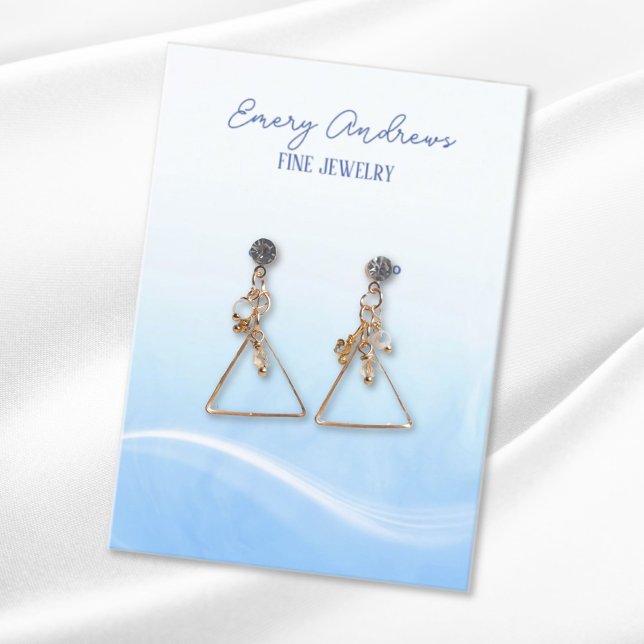 Simple Designer Jewelry Earring Holder Display Business Card (Creator Uploaded)
