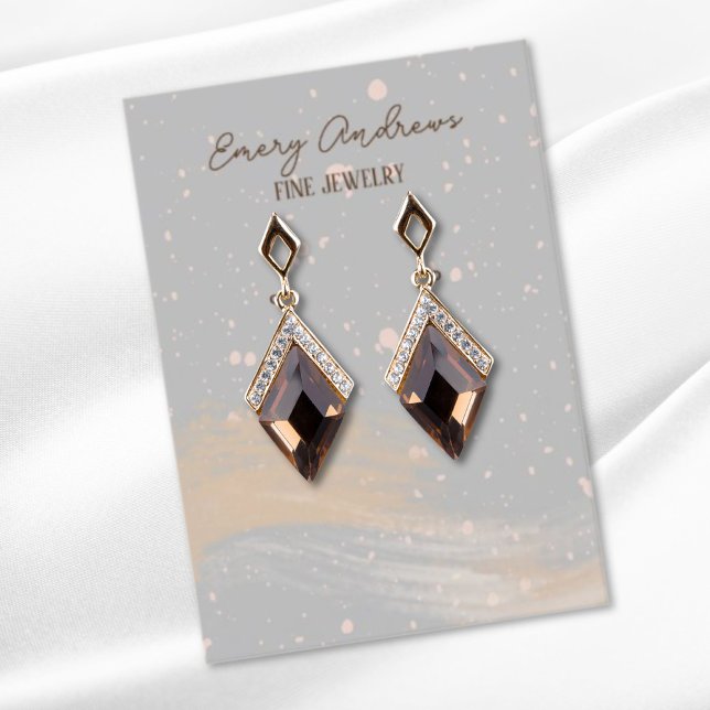Simple Designer Jewelry Earring Holder Display Business Card (Creator Uploaded)