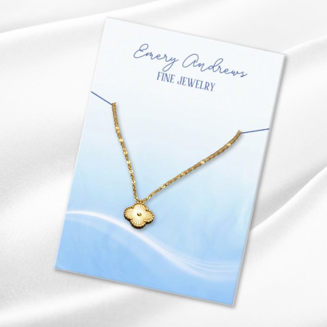 Simple Designer Jewelry Necklace Holder Display Business Card (Creator Uploaded)