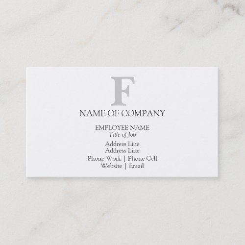 Monograms For Business Cards Profile Cards