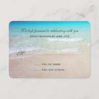 Simple Destination Beach Wedding Reply Cards