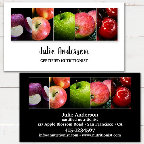 Simple Dietitian Nutritionist Healthy Food Business Card