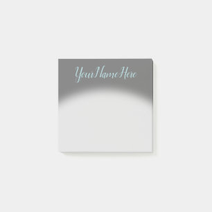 Simple Dim Gray Background and Powder Blue Name Post-it Notes