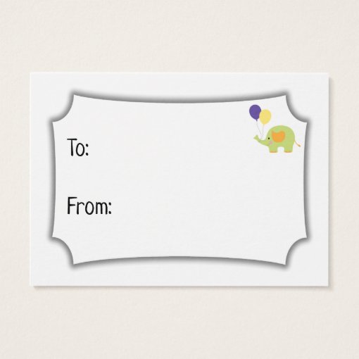 Simple Display Baby Shower Gift Card with Elephant Zazzle