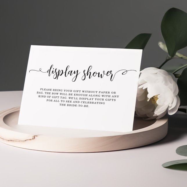 Simple Display Shower Bridal Shower   Enclosure Card (Creator Uploaded)