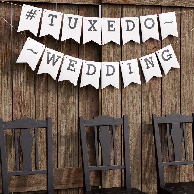 Simple DIY Wedding Bunting Flags (fun party bunting banner to flap in the wind or hang on the wall.)