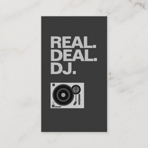 Simple DJ Graphic Template with Text Business Card