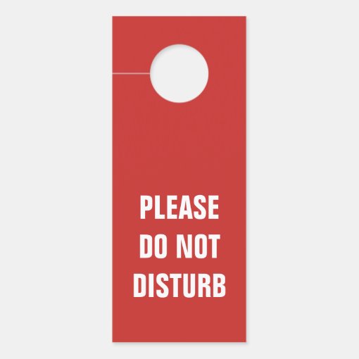 Simple DO NOT DISTURB hotel room door hangers | Zazzle