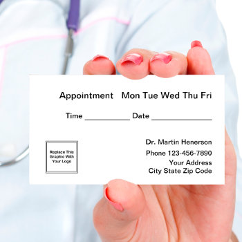 Simple Doctor Appointment Business Logo by Luckyturtle at Zazzle