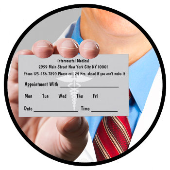 Simple Doctor Appointment Cards by Luckyturtle at Zazzle