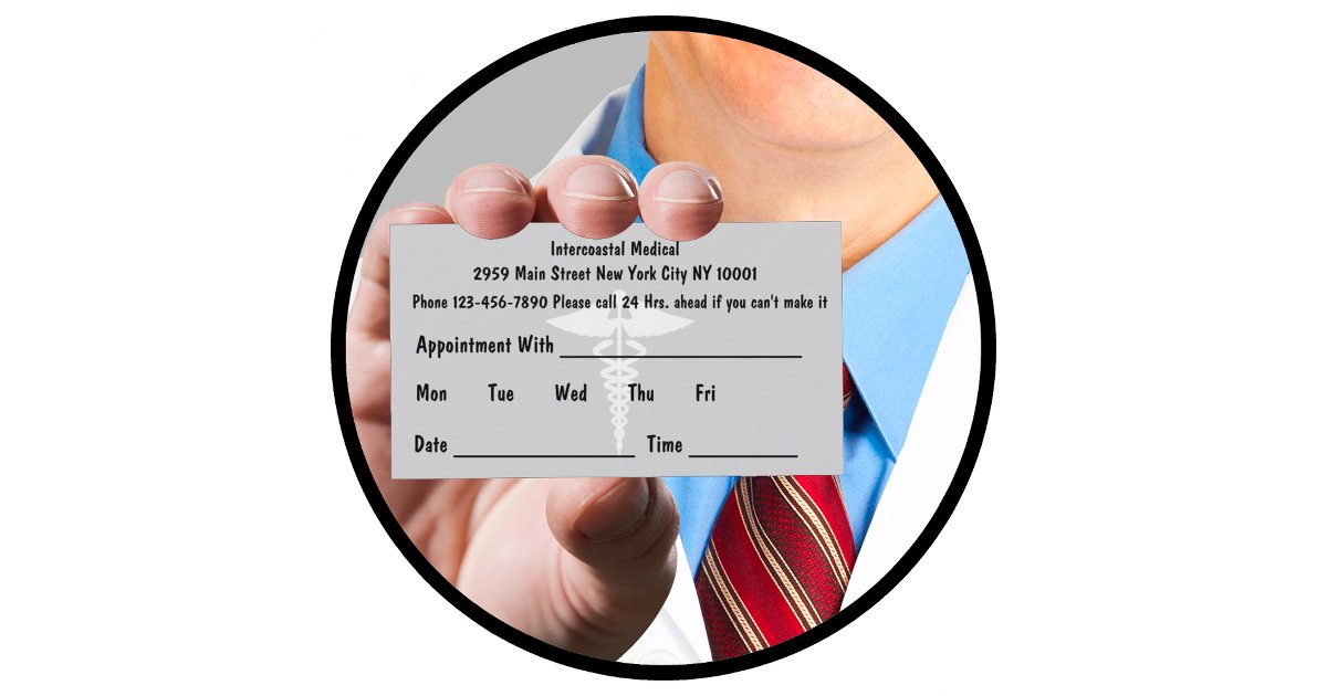 Simple Doctor Appointment Cards | Zazzle