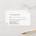 Simple Doctor Office Appointment Cards | Zazzle