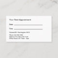 Simple Doctor Office Appointment Cards | Zazzle