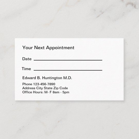 simple-doctor-office-appointment-cards-zazzle