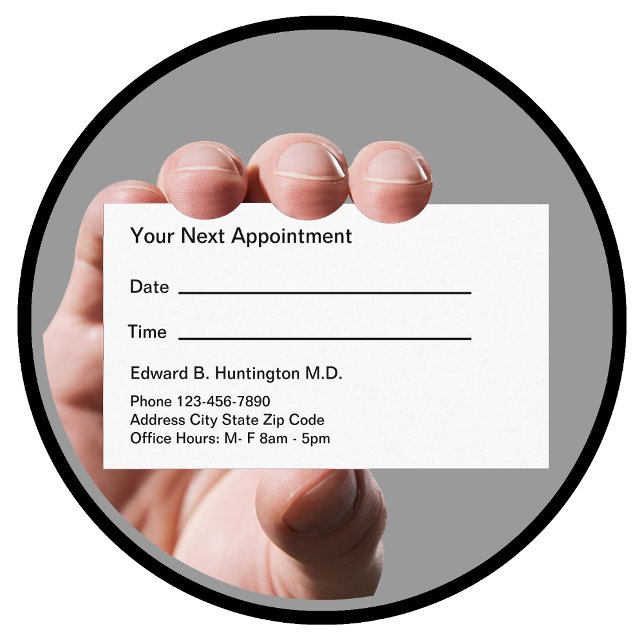 Simple Doctor Office Appointment Cards (Creator Uploaded)