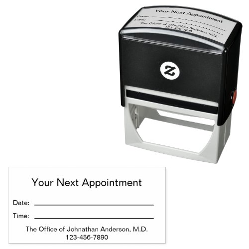 Simple Doctors Office Your Next Appointment Self_inking Stamp