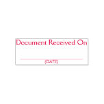 [ Thumbnail: Simple "Document Received On" Rubber Stamp ]