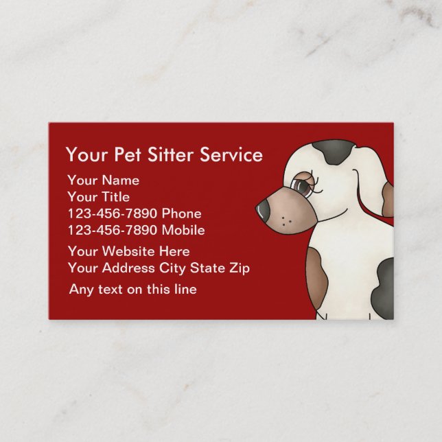 Simple Dog Business Cards (Front)