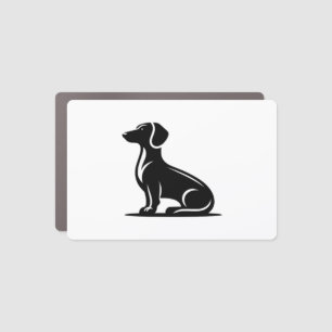 Simple Dog Motif Hunting Dog Silhouette Car Magnet