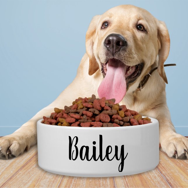 Simple Dog Personalized Pet Food Water Ceramic Bowl (Creator Uploaded)