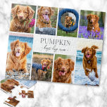 Simple Dog Pet Photo Collage Jigsaw Puzzle<br><div class="desc">Personalized "Best Dog Ever" Jigsaw Puzzle. This simple and elegant jigsaw puzzle is a beautiful way to showcase cherished memories of your beloved dog. The design features space for a favorite photo, with room for their name on the first line and "Best Dog Ever" on the second line in a...</div>