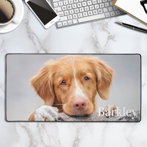 Simple Dog Photo Personalized Cute Pet Office Desk Mat