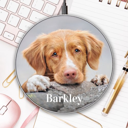 Simple Dog Photo Personalized Cute Pet Phone  Wireless Charger