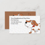 Simple Dog Sitter Trendy Business Cards