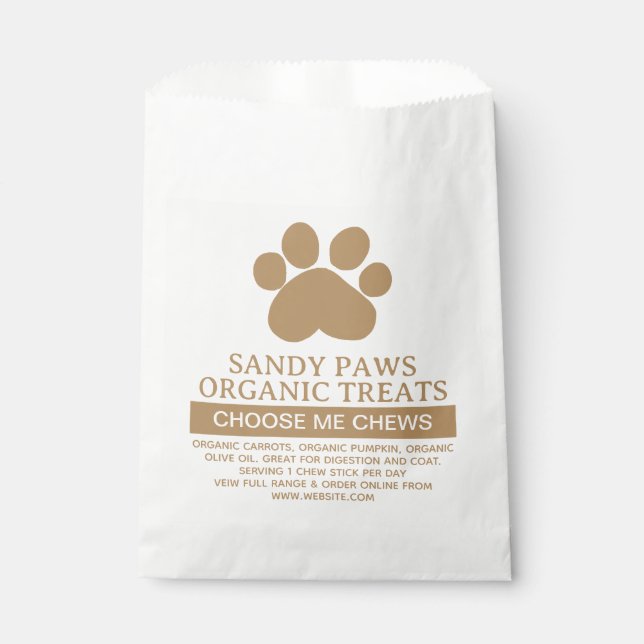 Simple Dog Treats Ingredients Your Logo Business Favor Bag (Front)