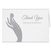 Simple Donation Thank You For Women Hand With Coin (Front Horizontal)