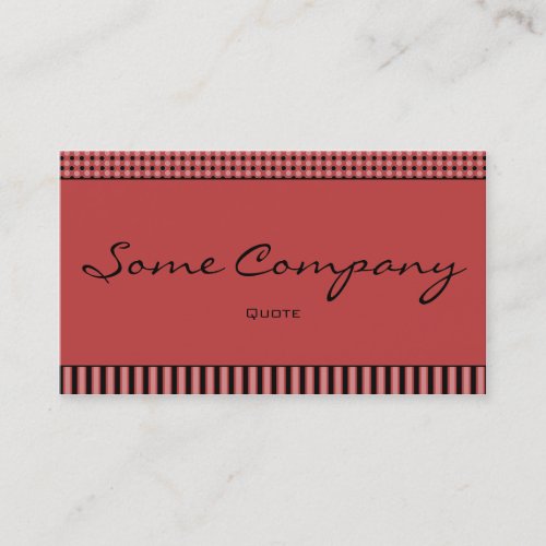 Simple Dots And Stripes (Strawberries) Business Cards