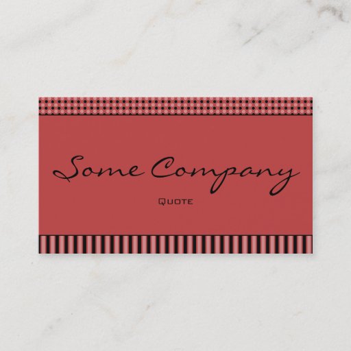 Customizable Simple Dots And Stripes (Strawberries) Business Cards