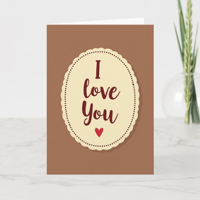 Simple Dotted Love Heart Card (Front)