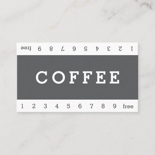 Simple Double Horizon Loyalty Coffee Punch-Card (Front)
