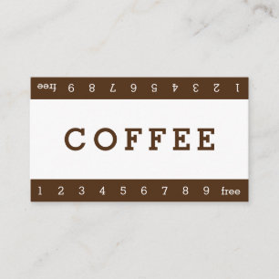 Simple Double Horizon Loyalty Coffee Punch-Card Card