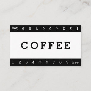 Simple Double Horizon Loyalty Coffee Punch-Card Card