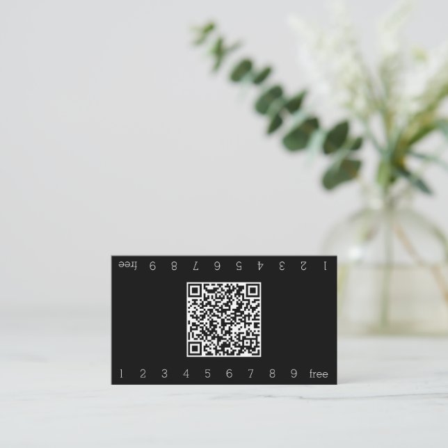 Simple Double Number Loyalty QR code (Standing Front)