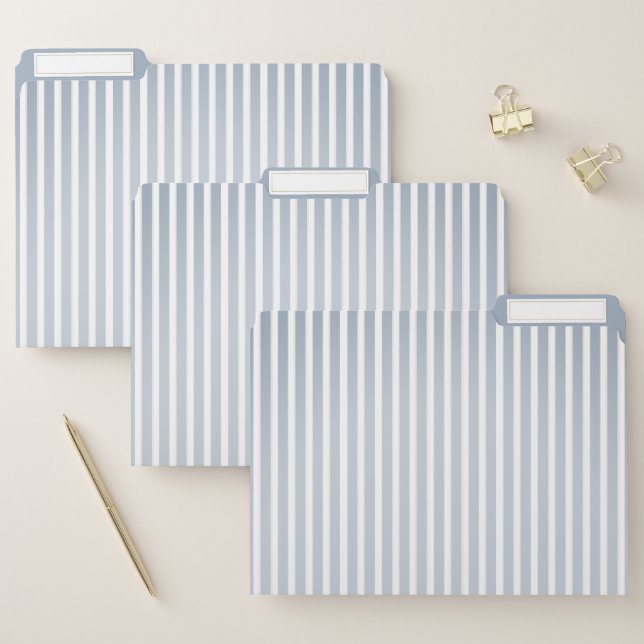 Simple double-sided decor in stripes & cage file folder (Set)