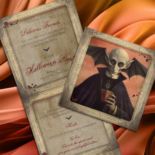 Simple Dracula Halloween Corporate Event Tri-Fold Invitation