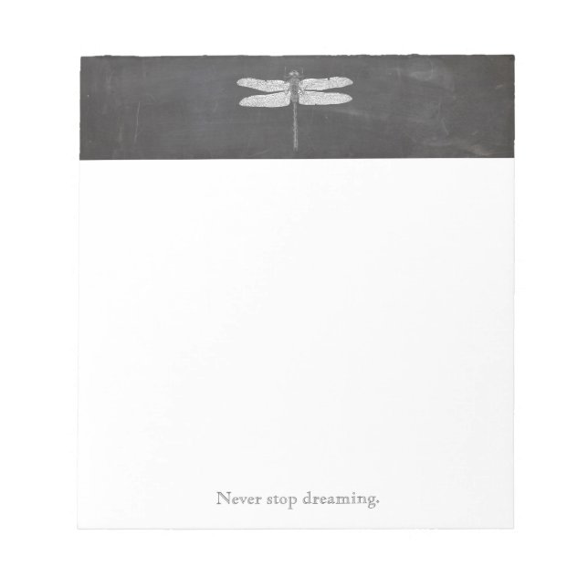 Simple Dragonfly Nature Name Notepad (Front)