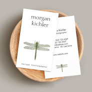 Simple Dragonfly Nature Professional Photographer Business Card at Zazzle
