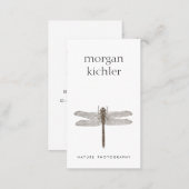 Simple Dragonfly Nature Professional White Business Card (Front/Back)