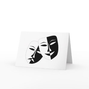 Simple Drama Comedy Masks Acting Card