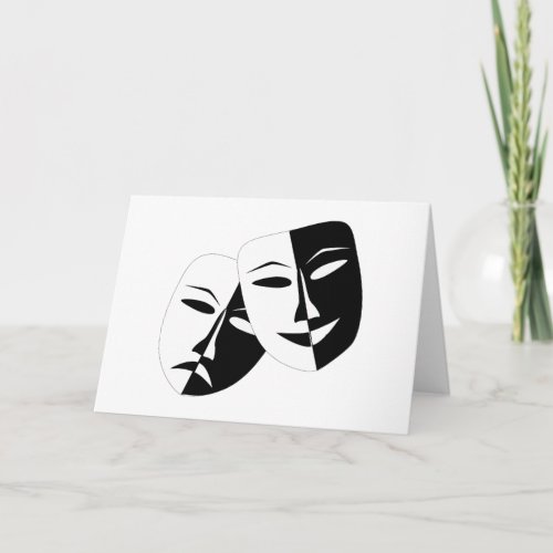 Simple Drama Comedy Masks Acting Card