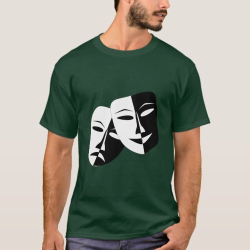 Simple Drama Comedy Masks Acting T_Shirt