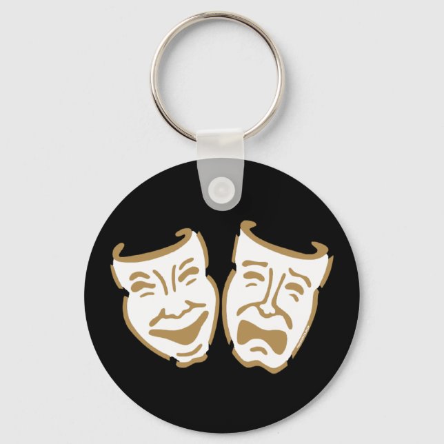 Simple Drama Masks Keychain (Front)