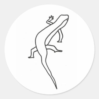 Simple drawing of a lizard, stickers