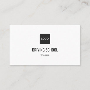 Simple Driving School w/ Logo & Social Media Business Card