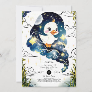 Simple Duck Birthday Invitation